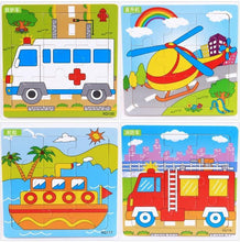 Load image into Gallery viewer, 1 Pcs Animal Wooden Puzzles For Children In Wooden 3D Mosaic Puzzles Kids Educational Toys Design  For Baby Birthday Gifts
