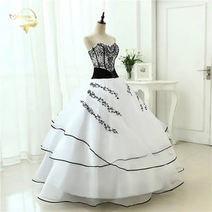 Vestidos De Noiva Hot Sale 2023 New Arrival  Wedding Dresses Classical A line White Black Women's Vintage Ball Gown OW 0199 Plus