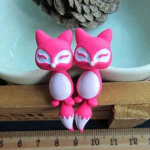1Pc Women's Chic Cute 3D Fox Ear Stud Gift Party Lovely Cartoon Animal Earring