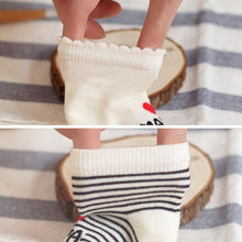 Load image into Gallery viewer, Comfortable Cute Cotton Newborn Soft Baby Girls Boys Socks Infant Toddler Stripe Anti Slip Stretchy Socks
