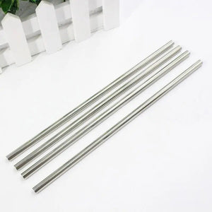 Reusable Metal Straw Pipette Suction Stainless Steel Drinking Straws Pipe Straight Bent Tube Events Party Bar Accessories