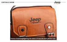Load image into Gallery viewer, JEEP BULUO Multi-function Business Handbags Men New Man&#39;s Shoulder Bag Large Capacity Leather Messenger Bag Crossbody Big Brand
