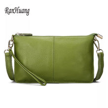 Load image into Gallery viewer, RanHuang Women Genuine Leather Day Clutches Candy Color Shoulder Bags Women&#39;s Fashion Crossbody Bags Small Clutch Bags
