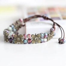 Load image into Gallery viewer, National Wind Restoring Ancient Ways Is The High Temperature Glaze Ceramic Handmade Trinkets Women&#39;s Fashion  Bracelets #1078
