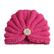 Load image into Gallery viewer, Handmade Knitted Winter Baby Hat for Girls Candy Color Enfant Baby Beanie Turban Hats Newborn Baby Cap
