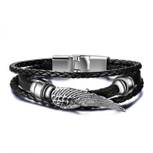 Load image into Gallery viewer, Lucky Vintage Men's Leather Bracelet Playing Cards  Charm Multilayer Braided Men and Women Gift
