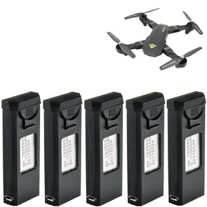 6pcs Lipo Battery Charger Sets For VISUO XS809S XS809HW XS809W XS809 3.7V 900mAh RC Drones Quadcopter Spare Parts Accessories