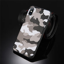 Load image into Gallery viewer, Army Green Camouflage Case For iPhone 11 12Pro 13 Pro Max SE X XR XS Max 6 6S 7 8 Plus Soft Silicone Back Cover Black And White Camo Camouflage Thin Design Durable Hard Plastic Protective Case
