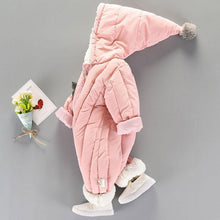 Load image into Gallery viewer, Newborn Infants Baby girls/boys Warm Hooded Jumpsuit Jacket Baby wear Clothing sets For Boys And Girls Winter Coat Jumpsuit in Several Sizes
