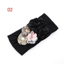 Load image into Gallery viewer, Luxury Handamde Pearl Baby Kids Fashion Headbands Nylon Flower Girl Hairband Pearl Turban Soft Bow
