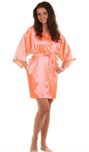 Load image into Gallery viewer, New Black Chinese Women&#39;s Faux Silk Robe Bath Gown Hot Sale Kimono Yukata Bathrobe Solid Color Sleepwear S M L XL XXL NB032
