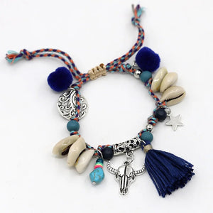 VONNOR Jewelry Women's Bracelets Bohemian Colorful Accessories Handmade Beads Shells Alloy Pendant Friendship Strand Bracelets