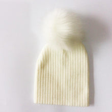 Load image into Gallery viewer, Trend New Winter Children Boy Girl Crochet Artificial Pompom Hat Knitted Toddler Kids Caps With Pompon Baby Beanie For Girls and Boys
