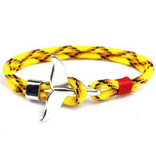 Load image into Gallery viewer, Fashion Whale Tail  Bracelets For Men And Women Charm  Survival Rope Chain  Bracelet Male Wrap Metal Hooks
