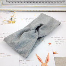 Load image into Gallery viewer, Handmade Modern Baby Headband Soft Elastic Cotton Baby Hat Solid Color Kids Cap Bonnet Knit Girls Hats Hairband Baby Accessories For Mother &amp; Daughter
