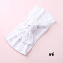 Load image into Gallery viewer, Modern Braid Nylon Bow Knot Solid Wide Nylon Headbands Turban Baby Girls Head Wrap For Girls
