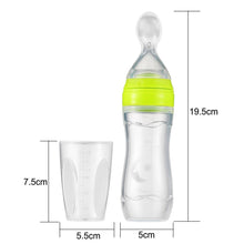 Load image into Gallery viewer, Baby Bottle Leak-proof Food Dispensing Spoon Juice Cereal Feeding Bottle Spoon Food Supplement Bottles For Kids In Modern Design
