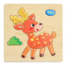 Load image into Gallery viewer, Wooden 3D Stevvex Modern Interesting Baby Learning Puzzles for Children Cartoon Animal Fruit Puzzles Intelligence Kids Children Educational Toy
