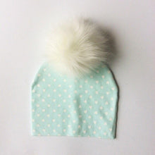 Load image into Gallery viewer, Luxury Modern Baby Hat Cotton Printing Hat With Pompon For Girls Autumn Winter Boys Caps Children Bonnet For Kids
