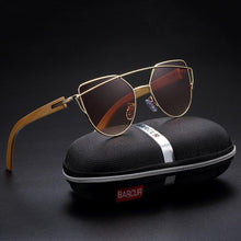 Load image into Gallery viewer, Bamboo High Quality Female Sunglasses Oversized Women Polarized Sunglasses With Natural Bamboo In Elegant and Luxury Cat eye Eyewear Luxury Style
