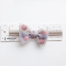 Load image into Gallery viewer, Luxury Modern Pearl Handmade Baby Girls Bowknot Crown Headband Lace Elastic Hair Band Bow For Girls Baby
