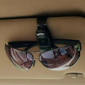 KAWOO Hot Sale Car Accessories Sun Visor Sunglass Eyeglasses Glasses Card Pen Abs Portable Clip Ticket Holder Stand 1Piece