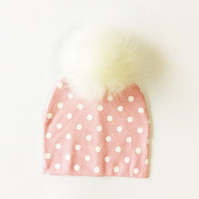 Load image into Gallery viewer, Luxury Modern Baby Hat Cotton Printing Hat With Pompon For Girls Autumn Winter Boys Caps Children Bonnet For Kids
