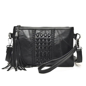 Fashion Tassel Women's Bags Luxury Fringed Handbags Genuine Leather Women Messenger Bag For Girls Crossbody Bag Females Clutches