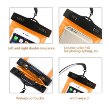 Load image into Gallery viewer, Universal Waterproof Pouch Case Cell Phones Portable Bag Swimming Bags Dry Case Cover For iPhone Under 6.5 inch Large Phone Dry Bag Waterproof Case for iPhone
