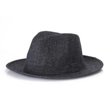 Load image into Gallery viewer, Wool men Black Fedora Hat For Women&#39;s Wool Wide Brim JazzChic Cap Vintage Panama Sun Top Hat
