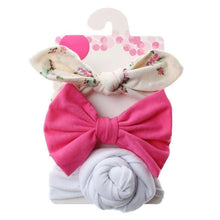 Load image into Gallery viewer, Summer Cute Floral Bows Baby Girl Headbands Elastic Bowknot Newborn Hair Band Turban Set Hair Accessories Bow Set For Kids
