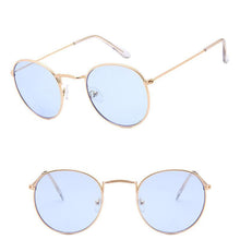 Load image into Gallery viewer, Leon Elegant Unisex Woman and Man Classic Round  Sunglasses Designer Glasses Lady Round Luxury Retro Sunglasses With Vintage Mirror Oculos De Sol Gafas
