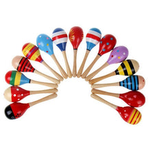 Load image into Gallery viewer, Baby Kid Wooden Ball Toy Sand Hammer Rattle Musical Instrument Percussion Infant (Multicolor)Random PCS For Kids
