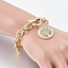 Load image into Gallery viewer, Modern New Fashion Elegant Chain Medalon Bracelet Amazing Luxury Classic Bracelet Women's Gold Bracelets Vintage Tree Of Life
