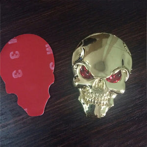 3D Metal Skull Sticker Skeleton Car Motorcycle Decal Stickers Emblem Badge Gold Black Skull Car Accessories for Kamaz Lada