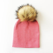 Load image into Gallery viewer, Trend New Winter Children Boy Girl Crochet Artificial Pompom Hat Knitted Toddler Kids Caps With Pompon Baby Beanie For Girls and Boys
