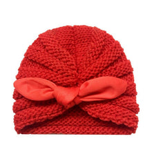 Load image into Gallery viewer, Handmade Knitted Winter Baby Hat for Girls Candy Color Enfant Baby Beanie Turban Hats Newborn Baby Cap
