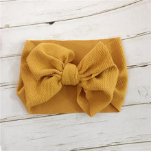 Load image into Gallery viewer, Modern Luxury Adjustable Big Bow Headwrap Baby Headband Top Knot Headbands, Over Sized Bow Hair Turban Newborn Head Band for Girls
