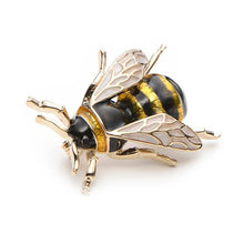 Load image into Gallery viewer, Wuli&amp;Baby Enamel Bumblebee Brooches Men Women&#39;s Alloy Yellow Bee Insect Brooch Christmas Gift Broche Banquet Pins
