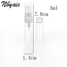 Load image into Gallery viewer, Nbyaic 5Pcs  Portable Mini Perfume Bottle Glass Empty Bottle Cosmetics Bottled Toner Spray Bottle Nebulizer 2ml 3ml 5ml 10ml
