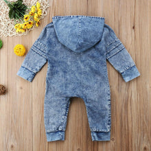 Load image into Gallery viewer, Newborn Infant Baby Boys Long Sleeve Zipper Hooded Rompers Cotton Jumpsuit For Kids In Modern Design
