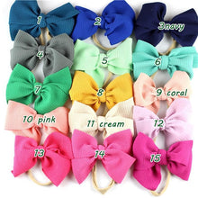 Load image into Gallery viewer, Modern New Headband with Messy Bow Baby Girls Hairbows Infant Solid Large Bow Turban Headwrap Newborn Bow For Girls
