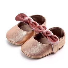 Load image into Gallery viewer, Baby Shoes Infant Girl First Walkers Bowknot Soft Rubber Sole Newborn Pre Walkers Shine Stylish Shoes
