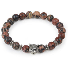 Load image into Gallery viewer, Modern Leopard Tiger Eye Lion Head Elegant Bracelet Owl Buddha Bead Luxury Bracelets Bangles Skull Charm Natural Stone Bracelet Yoga Jewelry For Men And Women
