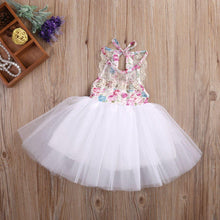 Load image into Gallery viewer, Handmade Girl Dress With Sequins Baby Girls Dress Tulle Tutu Floral Dress Baby Dresses Sundress Baby Clothing For Wedding and Celebrations
