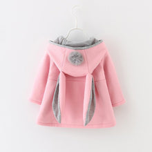 Load image into Gallery viewer, Luxury High Quality Baby Girls Coat Winter Spring Baby Girls Princess Coat Jacket Rabbit Ear Hoodie Casual Outerwear for Baby girl
