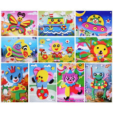 Load image into Gallery viewer, 10 designs/lot  Cartoon 3D EVA Foam Sticker Puzzle Series Kids Multi-patterns Styles Toys for Children Birthday Gift
