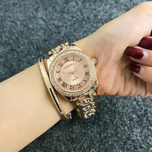 Load image into Gallery viewer, CONTENA Luxury Bracelet Watch Women Watches Rhinestone Fashion Rose Gold Women&#39;s Watches Clock Reloj Mujer Relogio Feminino
