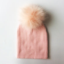 Load image into Gallery viewer, Trend New Winter Children Boy Girl Crochet Artificial Pompom Hat Knitted Toddler Kids Caps With Pompon Baby Beanie For Girls and Boys
