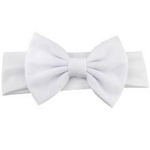 Load image into Gallery viewer, Cotton Elastic Newborn Baby Girls Solid Color Headband Bowknot Hair Band Children Infant Headband Bow for kids
